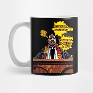 Reverend questions Mug